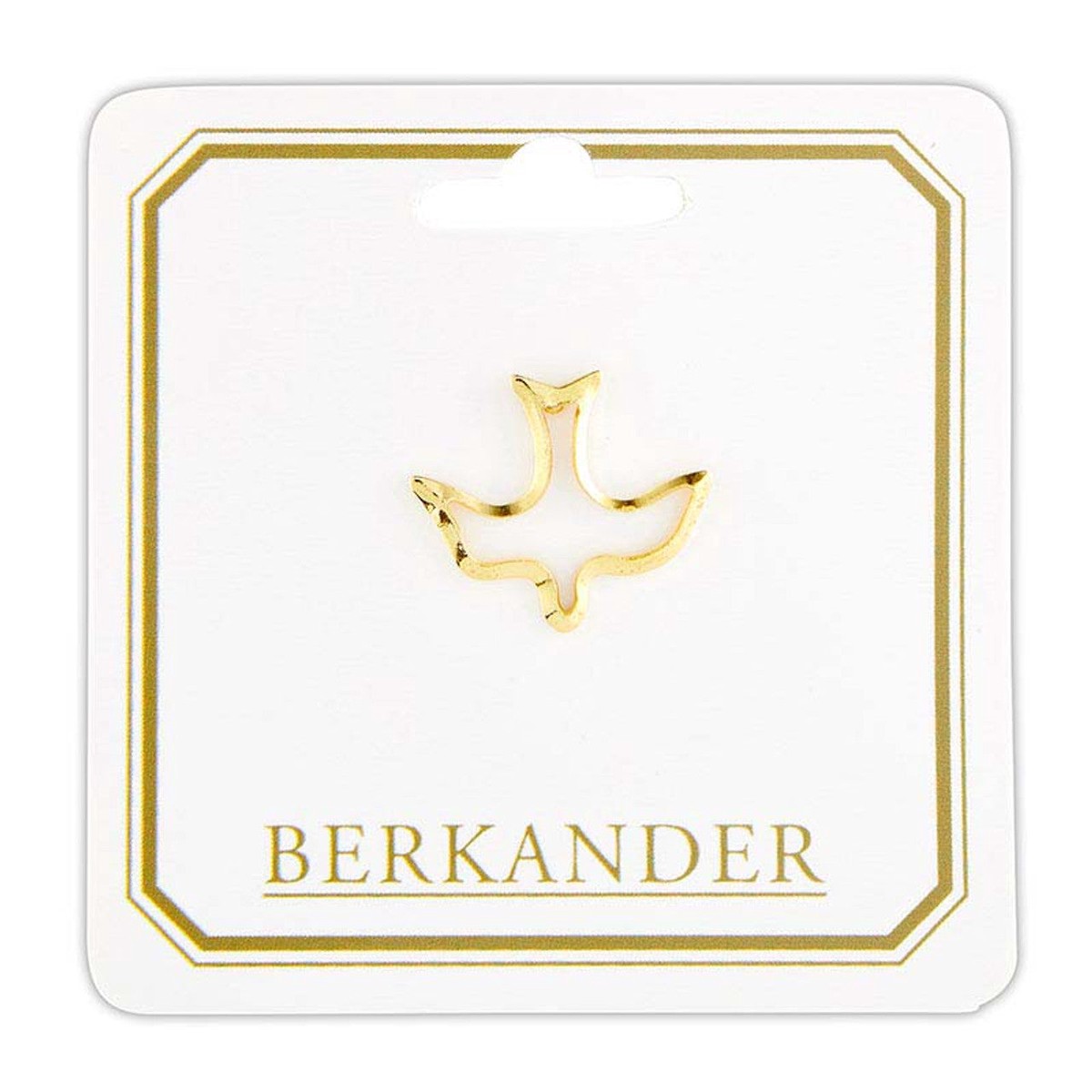 Gold Cut-Out Dove Lapel Pin Carded