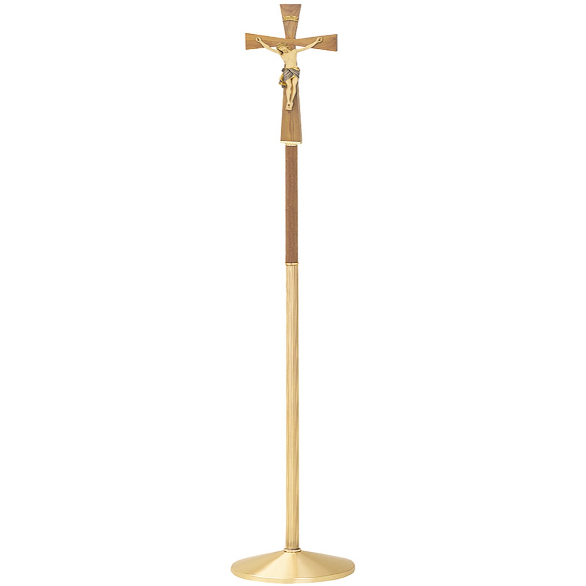 Brass Processional Crucifix 78"