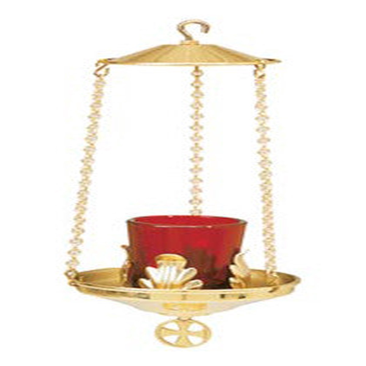 Solid Brass Hanging Votive Lamp 11"