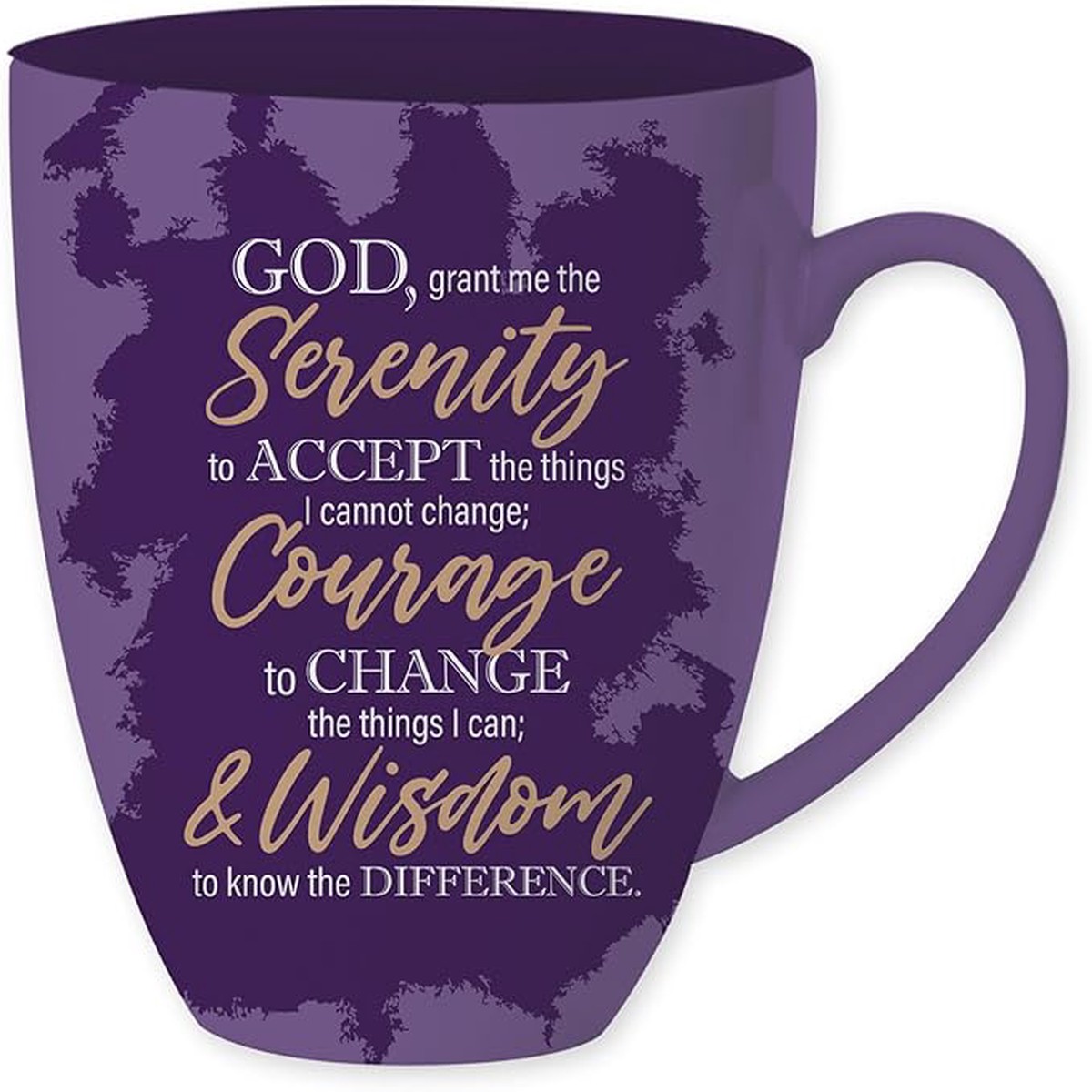 Purple Serenity Prayer Mug