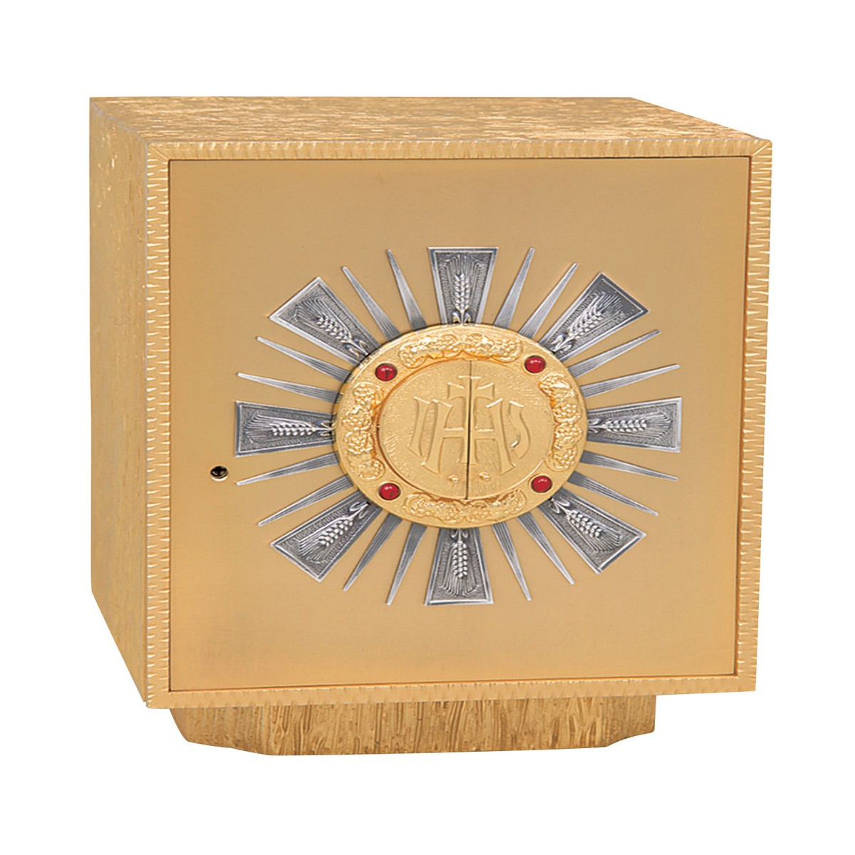 Tabernacle 24k Gold-Plated Rays with Ruby Accents 15.25"