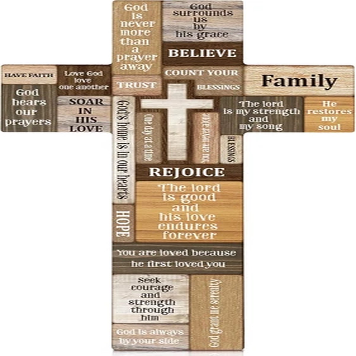 Cross Wall Decor Christian Religious Wooden Cross, 10.6 X 6.1 Inch