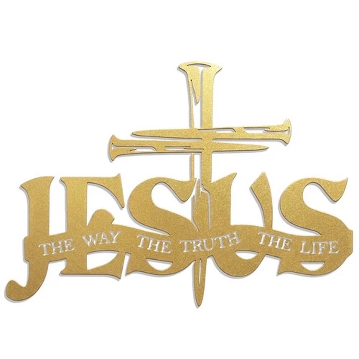 Jesus Cross Metal Wall Decor Christian Wall Art for Home Religious Cross Deco...