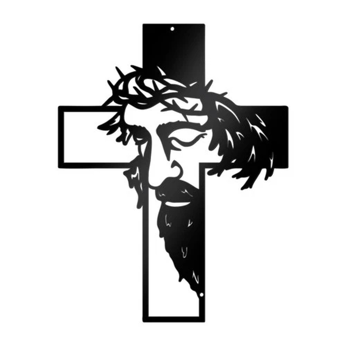 Metal Cross Wall Decor Black Metal Jesus Cross Wall Sculpture Christian Wall ...