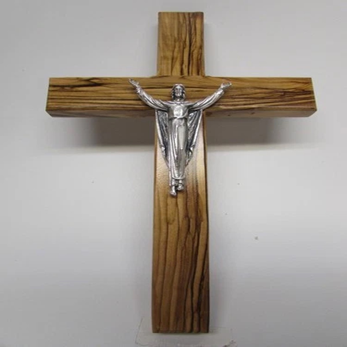 Risen Christ on Olive Wood Wall Cross - Large 10" - Hand Crafted in Holy Land