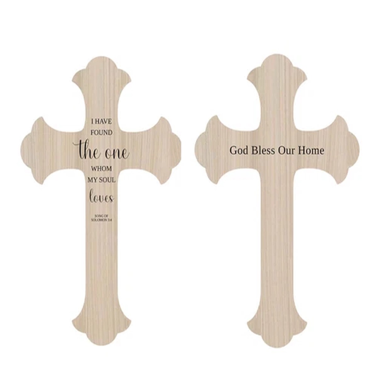 "God Bless Our Home" & "I Have Found the One" Wall Crosses 12" H ea Home Gift