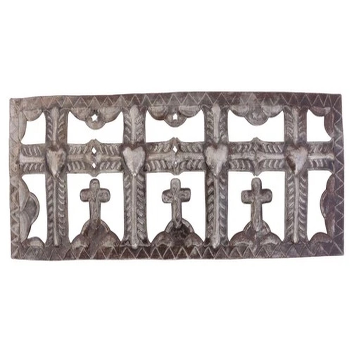 Haitian Metal Wall Art Crosses | Fair Trade Recycled Steel Drum Sculpture